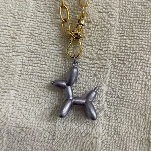 BAR Gold and Silver Balloon Dog Necklace